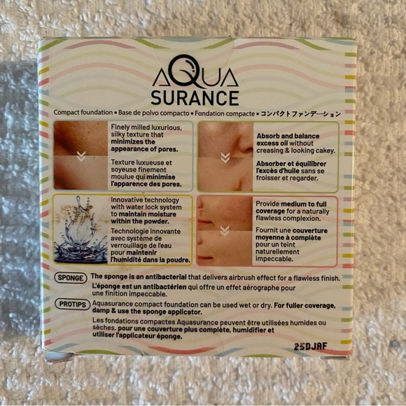 J. Cat Beauty Aqua Surance Compact Foundation Shade ACF108 Espresso 0.31 oz - Picture 2 of 5
